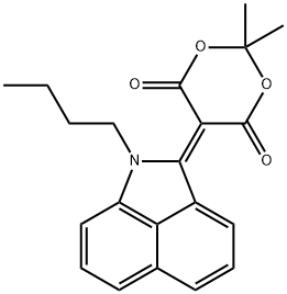 5-(1-丁基苯并[CD]吲哚-2(1H)-亚基)-2,2-二甲基-1,3-二氧杂环己烷-4,6-二酮 结构式