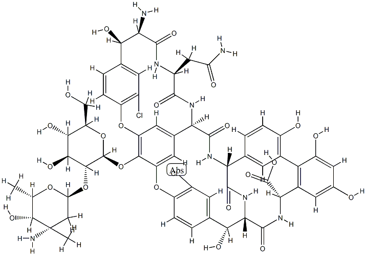 Vancomycin hexapeptide 结构式