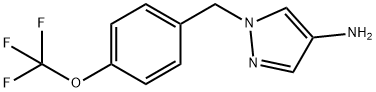 1-{[4-(trifluoromethoxy)phenyl]methyl}-1H-pyrazol-4-amine 结构式