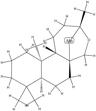 (3R)-1,2,3,6,7,7aα,8,9,10,11,11a,11bβ-Dodecahydro-3,8,8,11aα-tetramethyl-5H-3β,5aβ-epoxynaphth[2,1-c]oxepin 结构式