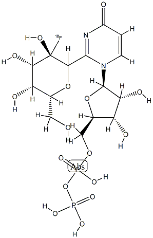 UDP-2-fluoro-2-deoxygalactose 结构式