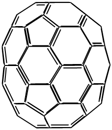 富勒烯C70 结构式