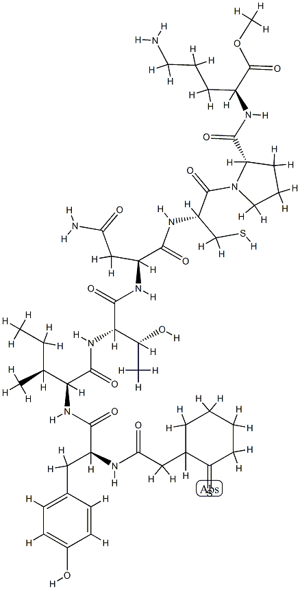 vasotocin, desGly(NH2)(9)d(CH2)5-Tyr(Me)(2)-Thr(4)-Orn(8)- 结构式