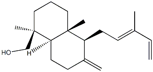 (1S,8aα)-Decahydro-1,4aβ-dimethyl-6-methylene-5β-(3-methyl-2,4-pentadienyl)-1β-naphthalenemethanol 结构式