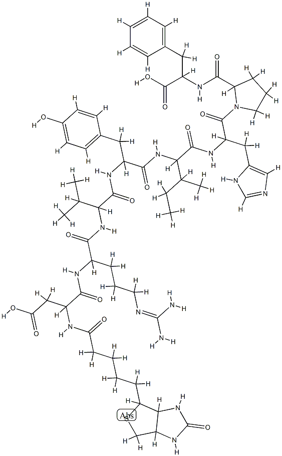 Biotinyl-angiotensinII 结构式