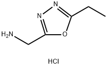 (5-乙基-1,3,4-噁二唑-2-基)甲胺盐酸盐 结构式