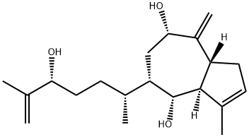 (3aS)-1,3aα,4,5,6,7,8,8aβ-Octahydro-5α-[(1R,4R)-4-hydroxy-1,5-dimethyl-5-hexenyl]-3-methyl-8-methyleneazulene-4α,7α-diol 结构式