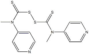 双[甲基-(4-吡啶基)硫代氨甲酰]二硫化物 结构式