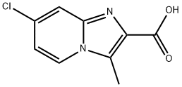 7-氯-3-甲基咪唑并[1,2-A]吡啶-2-羧酸 结构式