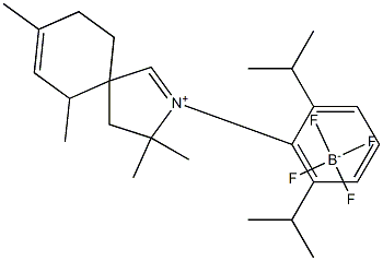 2-[2,6-BIS(1-METHYLETHYL)PHENYL]-3,3,6,8-TETRAMETHYL-2-AZONIASPIRO[4.5]DEC-1,7-DIENETETRAFLUOROBORATETRIVERTAL-CAAC 结构式