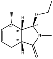 1H-Isoindol-1-one,3-ethoxy-2,3,3a,4,7,7a-hexahydro-2,4-dimethyl-,(3alpha,3aalpha,4bta,7aalpha)-(9CI) 结构式