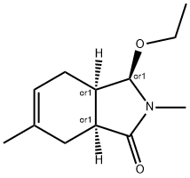 1H-Isoindol-1-one,3-ethoxy-2,3,3a,4,7,7a-hexahydro-2,6-dimethyl-,(3alpha,3abta,7abta)-(9CI) 结构式