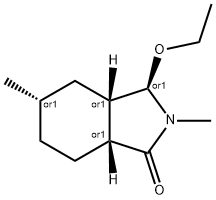 1H-Isoindol-1-one,3-ethoxyoctahydro-2,5-dimethyl-,(3alpha,3aalpha,5bta,7aalpha)-(9CI) 结构式