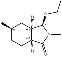 1H-Isoindol-1-one,3-ethoxyoctahydro-2,5-dimethyl-,(3alpha,3abta,5alpha,7abta)-(9CI) 结构式