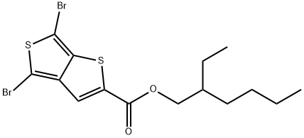 4,6-二溴噻吩并[3,4-B]噻吩-2-羧酸-2-乙基己酯 结构式