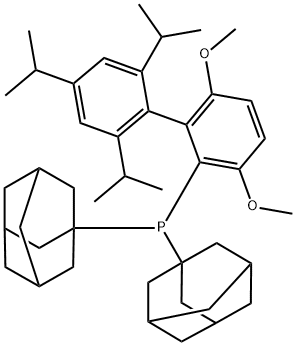 2-(二-1-金刚烷基膦基)-3,6-二甲氧基-2',4',6'-三异丙基-1,1' - 联苯 结构式