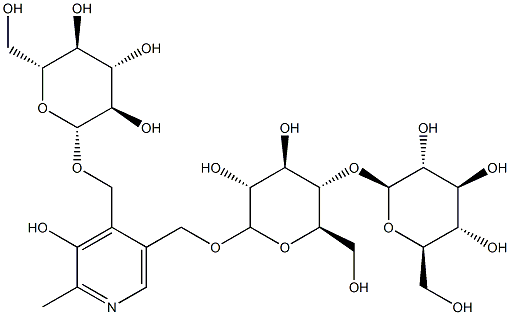 4'-O-(glucosyl)-5'-O-(cellobiosyl)pyridoxine 结构式