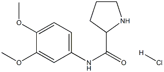 N-(3,4-dimethoxyphenyl)pyrrolidine-2-carboxamide 结构式