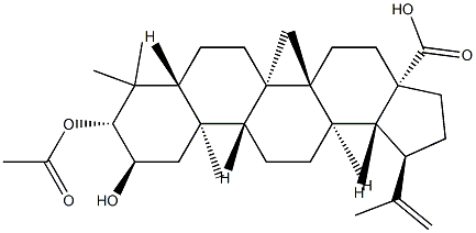 2ALPHA-羟基-3BETA-乙酰白桦酸 结构式