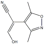 4-Isoxazoleacetonitrile,-alpha--(hydroxymethylene)-3,5-dimethyl-(9CI) 结构式