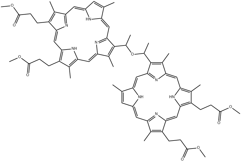 bis-1-(deuteroporphyrin-2-yl)ethyl ether tetramethyl ester 结构式