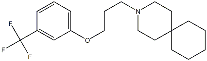 3-[3-[(α,α,α-Trifluoro-m-tolyl)oxy]propyl]-3-azaspiro[5.5]undecane 结构式