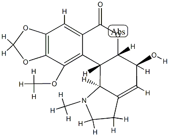 5α-Hydroxy-11-methoxy-1-methyl-9,10-(methylenebisoxy)lycorenan-7-one 结构式