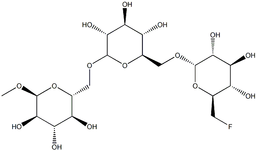 methyl-6''-deoxy-6'-fluoroisomaltoside trisaccharide 结构式