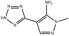 1-METHYL-4-(5-TETRAZOLYL)-5-AMINO-1,2-PYRAZOLE 结构式