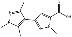 1,1',3',5'-四甲基-1H,1'H-[3,4'-联吡唑]-5-羧酸 结构式