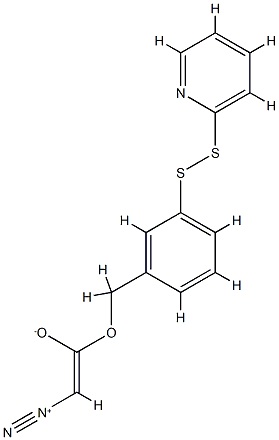 3-(2'-pyridyldithio)benzyldiazoacetate 结构式