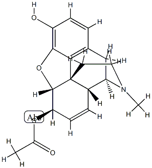 (-)-6beta-Acetylthionormorphine 结构式