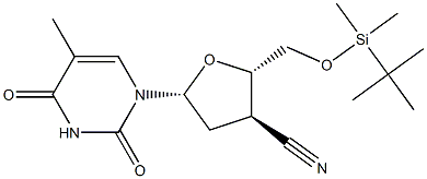 Thymidine,3'-cyano-3'-deoxy-5'-O-[(1,1-dimethylethyl)dimethylsilyl]- (9CI) 结构式