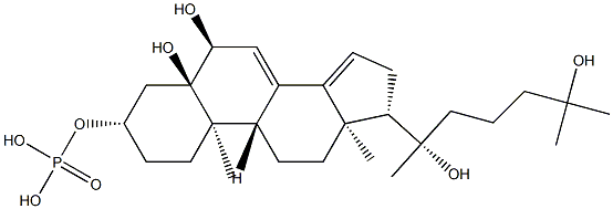 5α-Cholesta-7,14-diene-3β,5,6α,20,25-pentol 3-(dihydrogen phosphate) 结构式