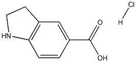 二氢吲哚-5-羧酸盐酸盐 结构式