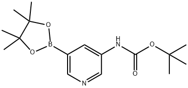 3-(BOC-氨基)吡啶-5-硼酸频哪醇酯 结构式