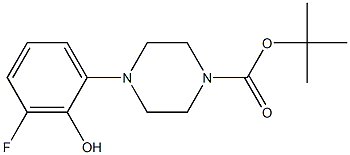 2-(4-Boc-piperazino-1-yl)-6-fluorophenol 结构式