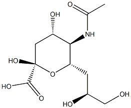 N-acetyl-7-deoxyneuraminic acid 结构式