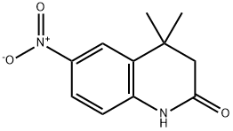 4,4-二甲基-6-硝基-3,4-二氢喹啉-2(1H)-酮 结构式