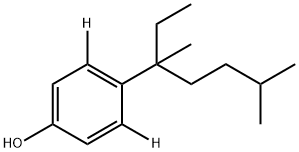 4-(3,6-二甲基-3-庚基)苯酚-3,5-D2 结构式