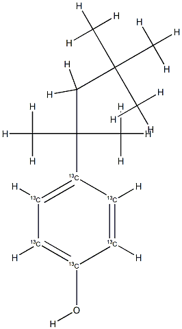 4-叔-OP-13C6 结构式