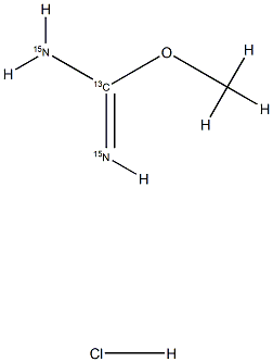 O-甲基异脲-13C,15N2 盐酸盐 结构式