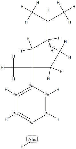 3,6,3-壬基酚-13C6 结构式