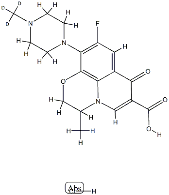 氧氟沙星 D3盐酸盐 结构式