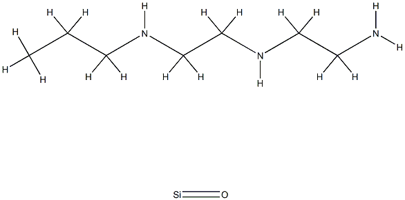 3-(二乙烯三胺)丙基-官能化硅胶 结构式