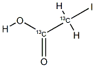 碘乙酸-13C2 结构式