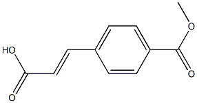 (2E)-3-[4-(甲氧羰基)苯基]丙-2-烯酸 结构式