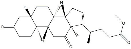 3,12-Dioxo-5α-cholan-24-oic acid methyl ester 结构式