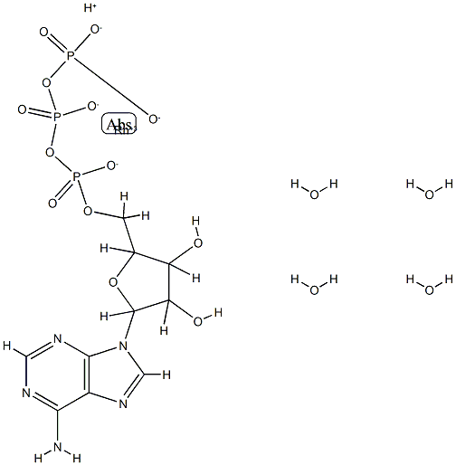 bidentate tetraaquarhodium adenosine 5'-triphosphate complex 结构式
