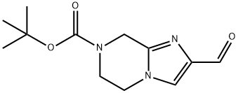 叔-丁基 2-甲酰基-5,6-二氢咪唑并[1,2-A]吡嗪-7(8H)-甲酸基酯 结构式